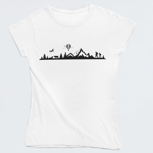 Skyline Mountains Damen T-Shirt