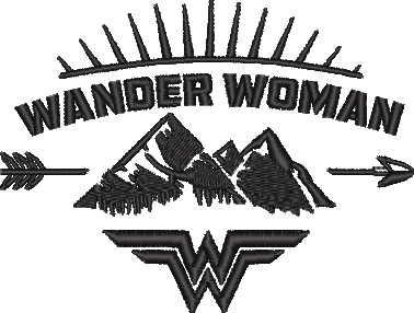 Wander Woman Hoodie mit Stick-Logo