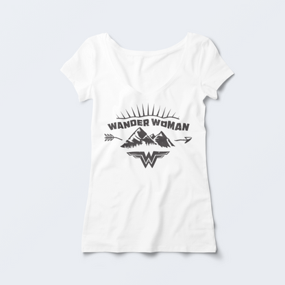 Wander Woman - Damen V-Neck T-Shirt